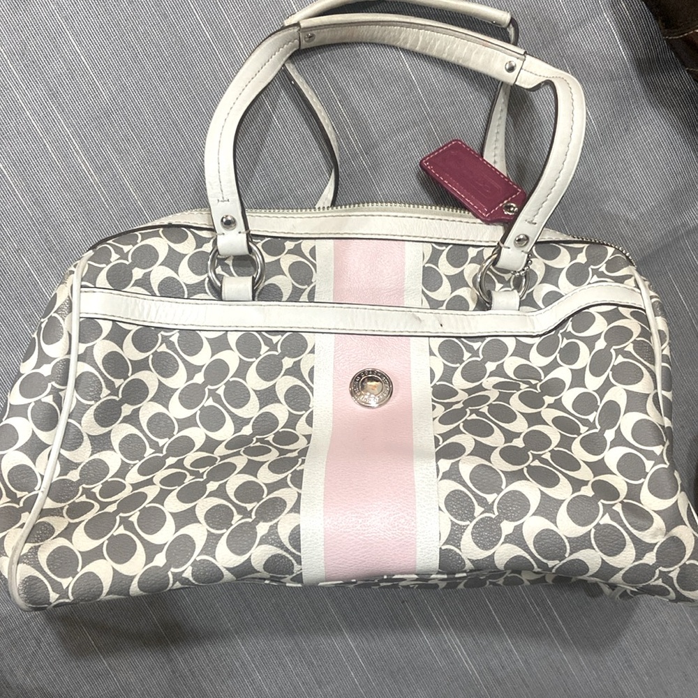 Coach pink and gray